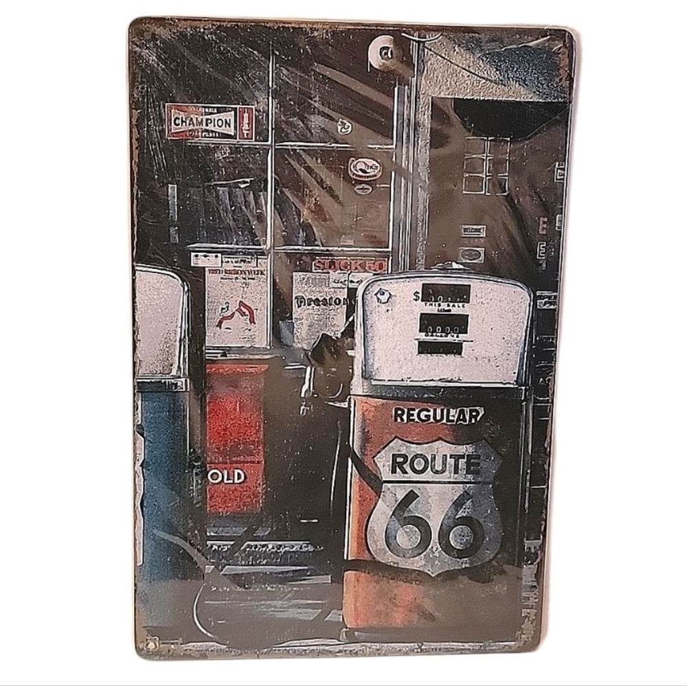New ROUTE 66 Gas Station Metal Sign